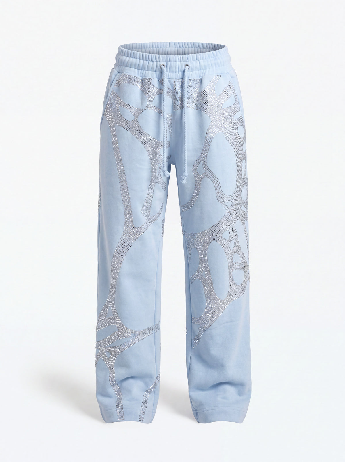 Givre Wide-Leg Sweatpants — Baby Blue — front