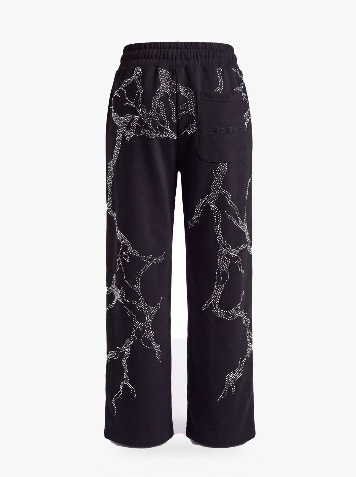 Givre Wide-Leg Sweatpants — Black — back