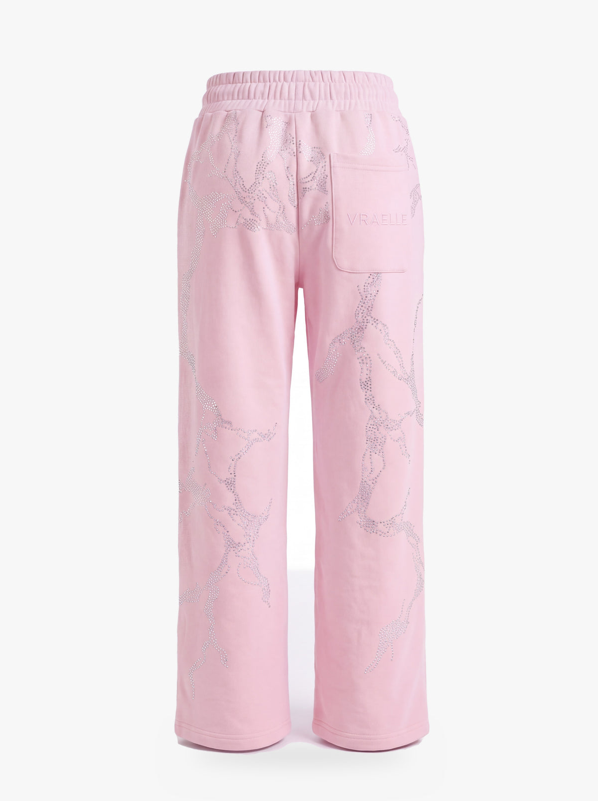 Givre Wide-Leg Sweatpants — Pink — back