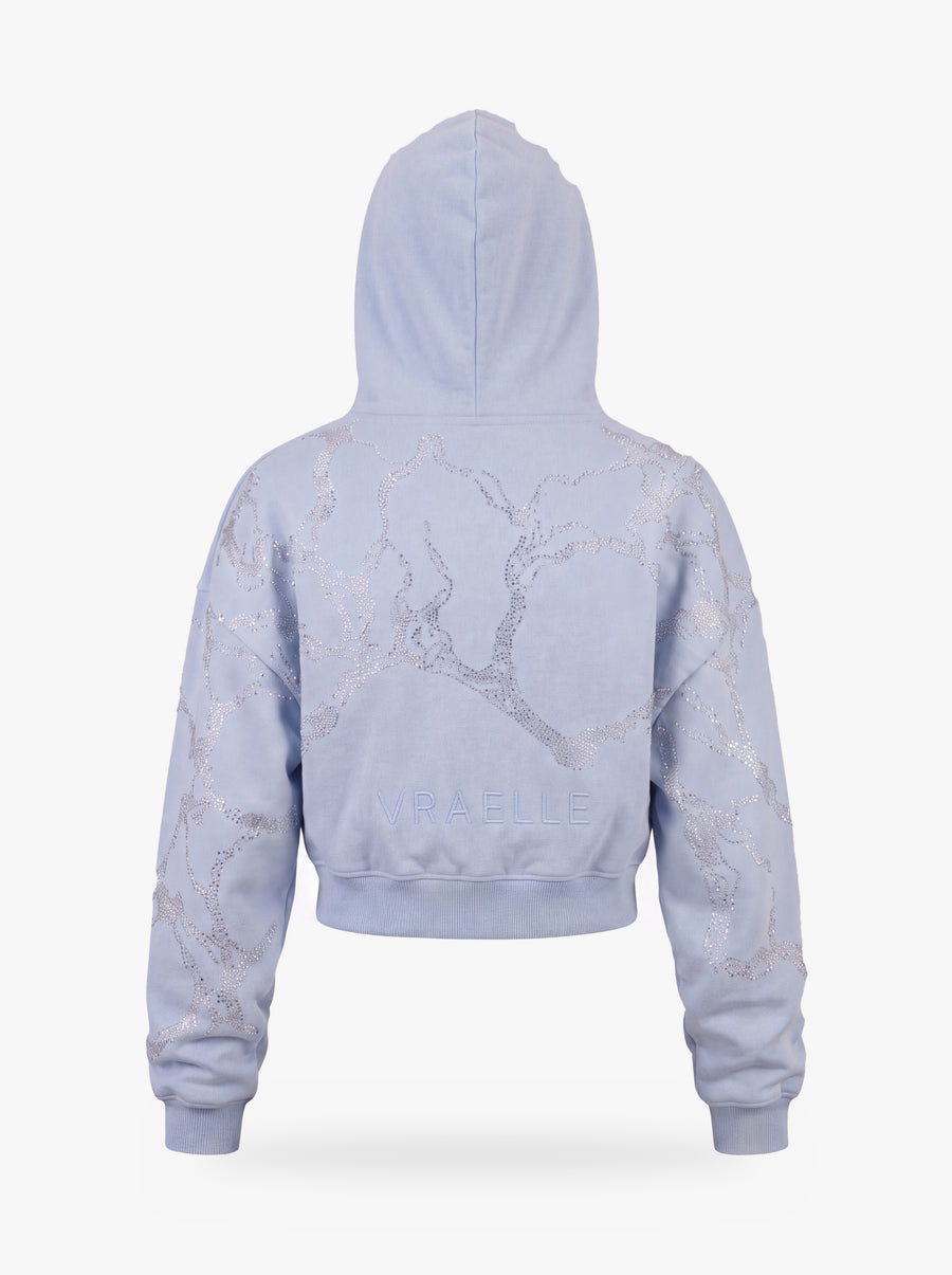 Givre Cropped Zip Hoodie