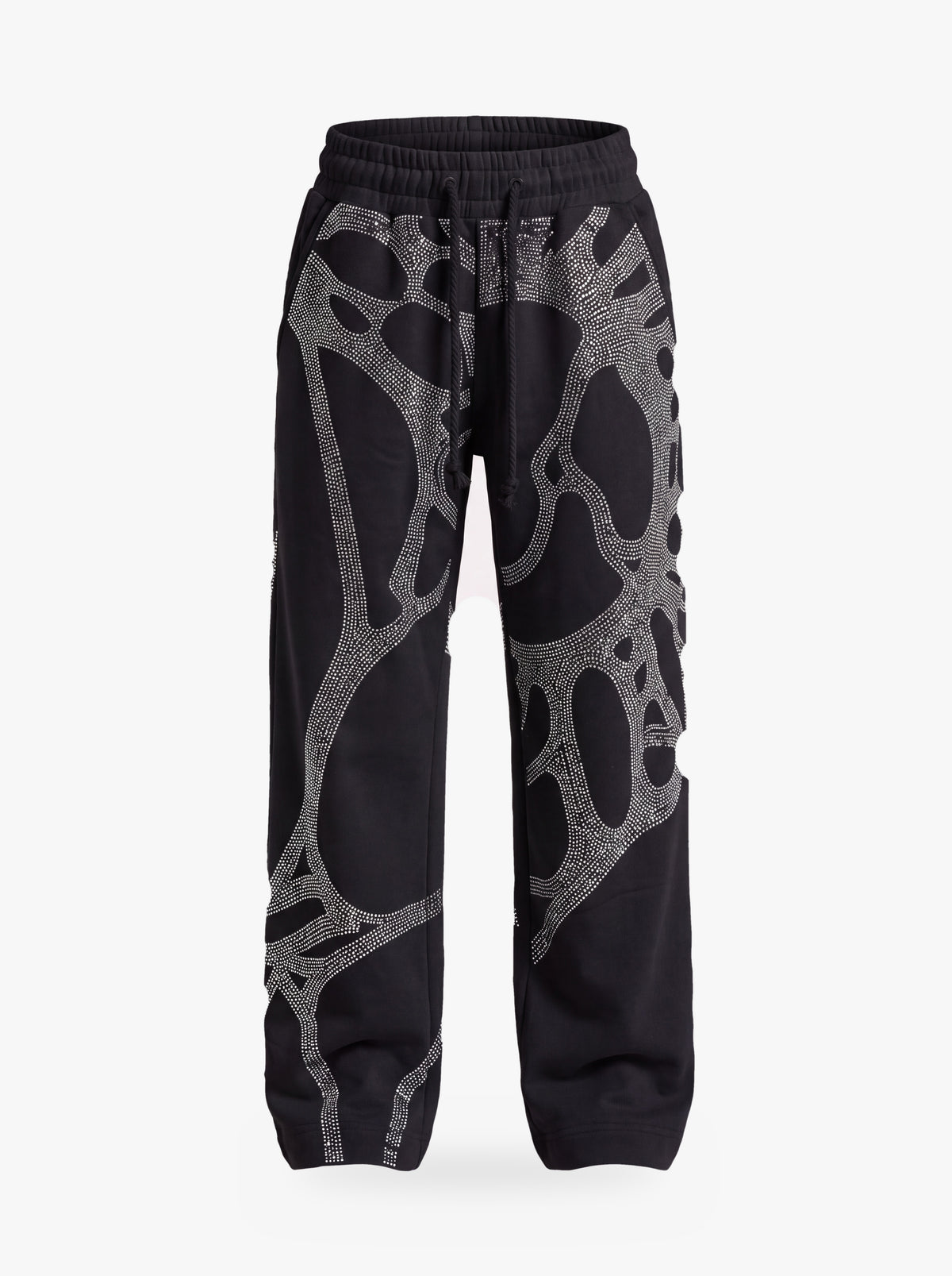 Givre Wide-Leg Sweatpants — Black — front